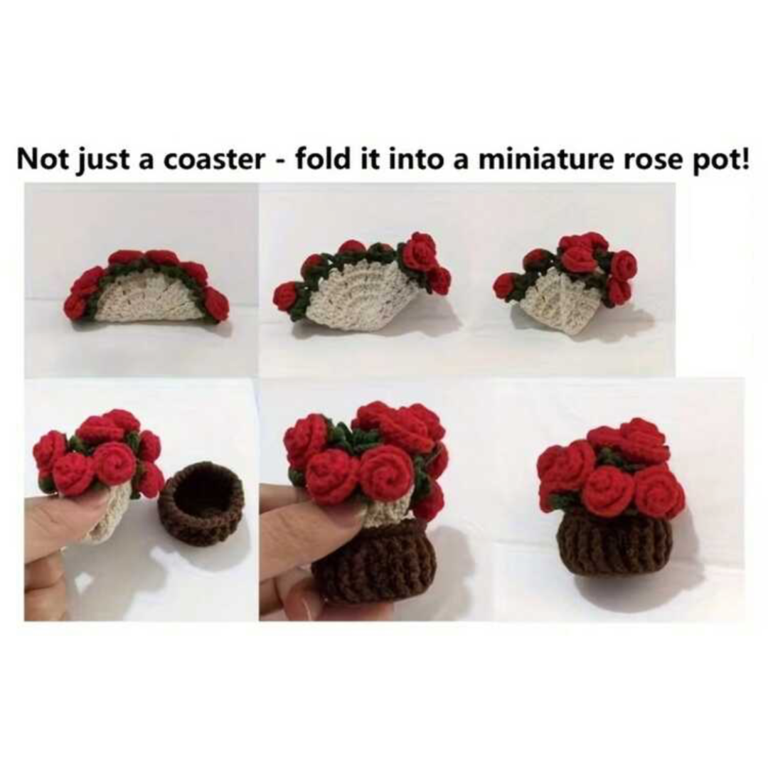 Flower coasters - Hand-sewn