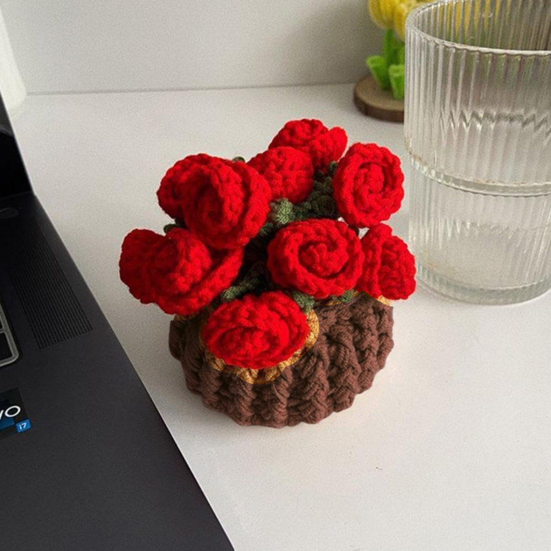 Flower coasters - Hand-sewn