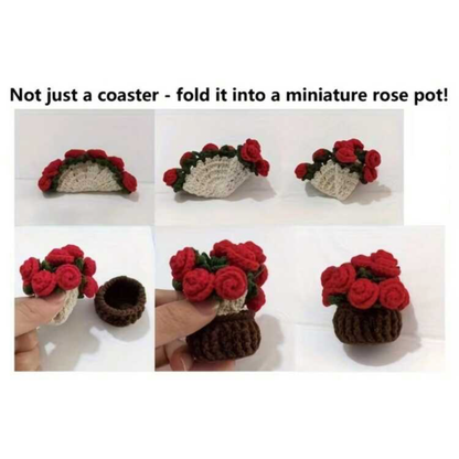 Flower coasters - Hand-sewn