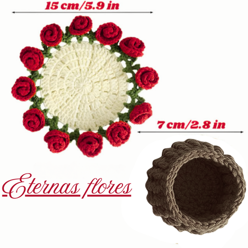 Flower coasters - Hand-sewn